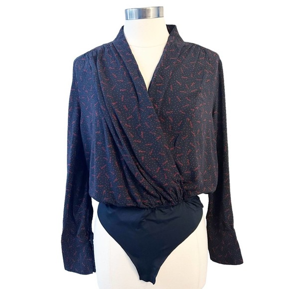 & OTHER STORIES Paris Wrap Blouse Bodysuit 8 - Picture 1 of 14